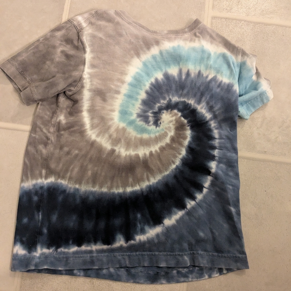 Lands' End Kid's Blue and Gray Tie-Dye T-Shirt